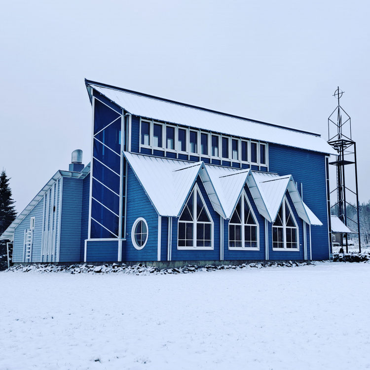 Pyhän Laurin kappelin talvikuva