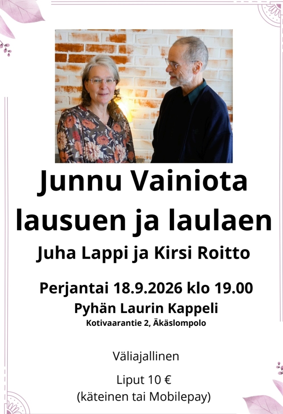 Kirsi Roitto ja Juha Lappi
