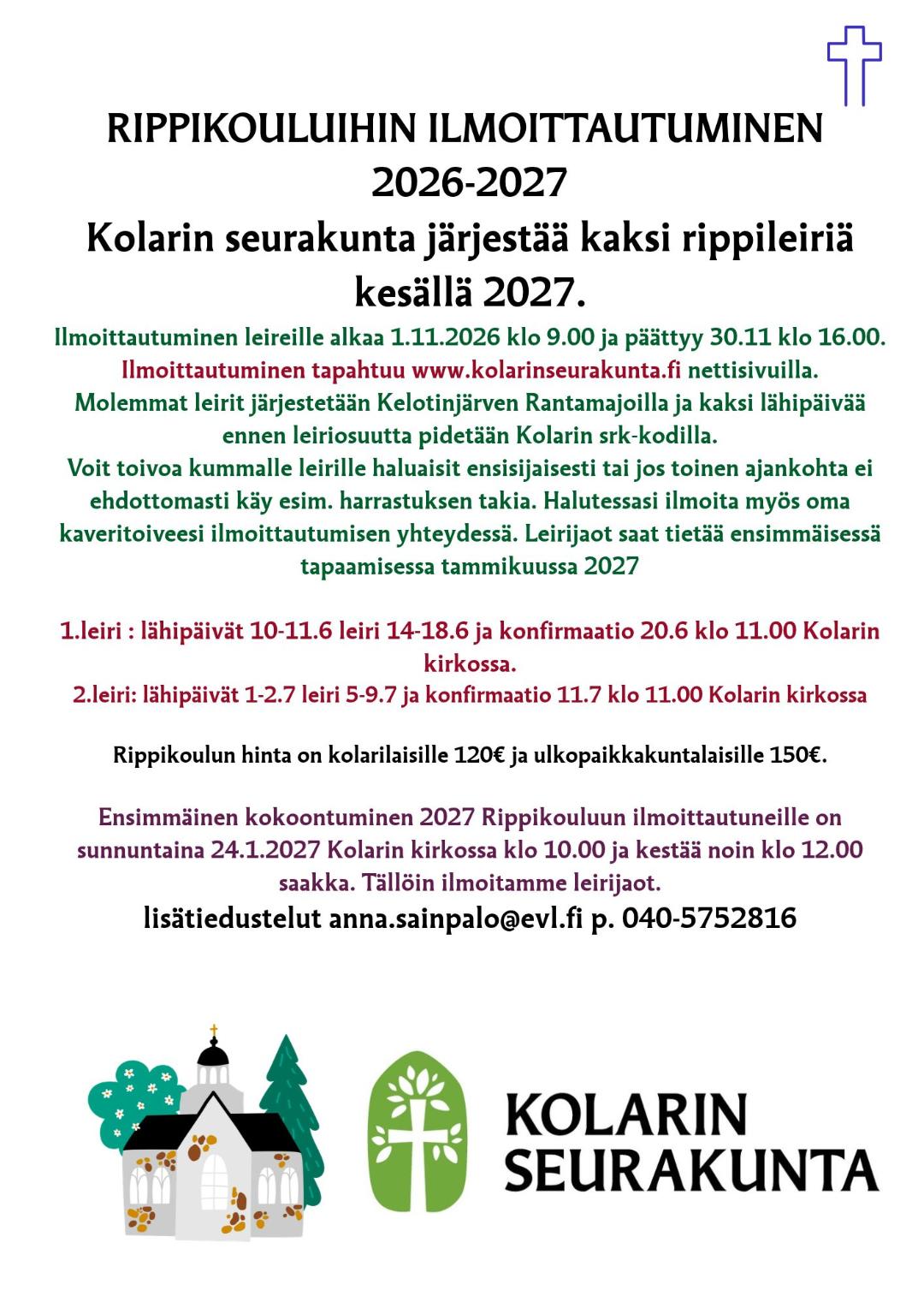 Rippikoulu info 2026-2027